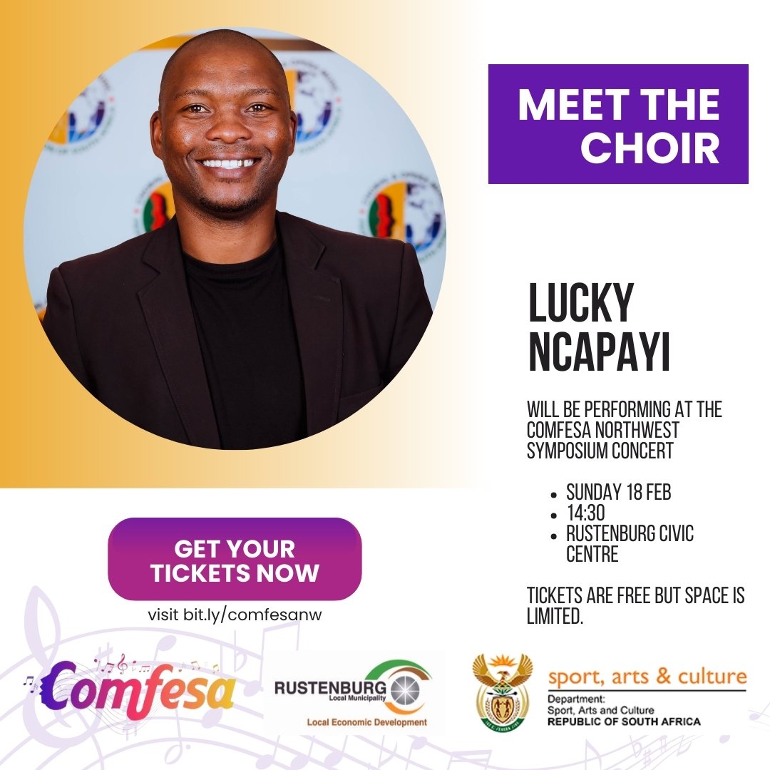 COMFESA North West Symposium Choir 2024 Lucky Ncapayi Poster