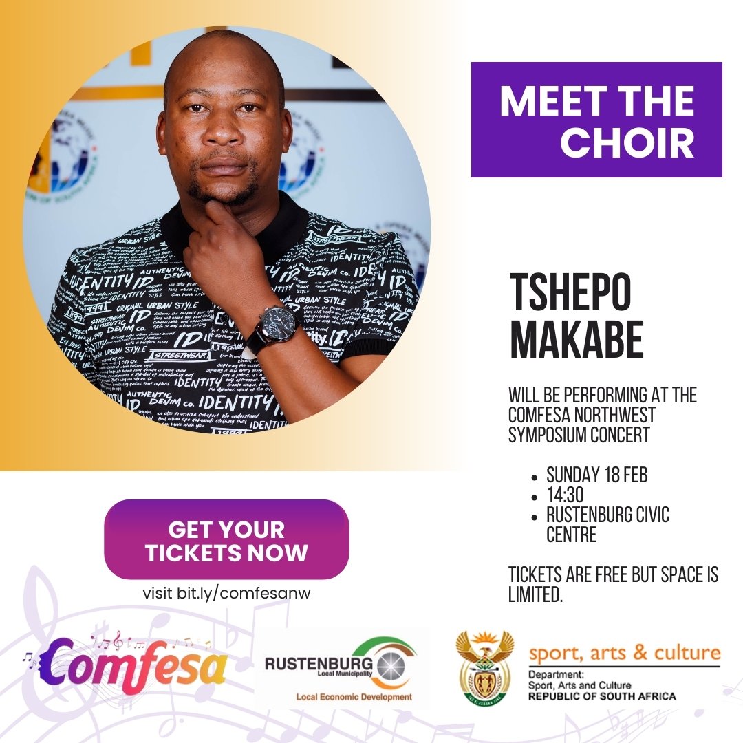 COMFESA North West Symposium Choir 2024 Tshepo Makabe Poster