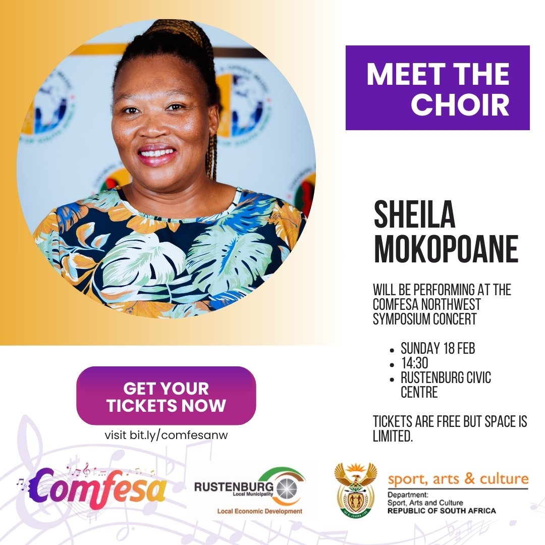 COMFESA North West Symposium Choir 2024 Sheila Mokopane Poster