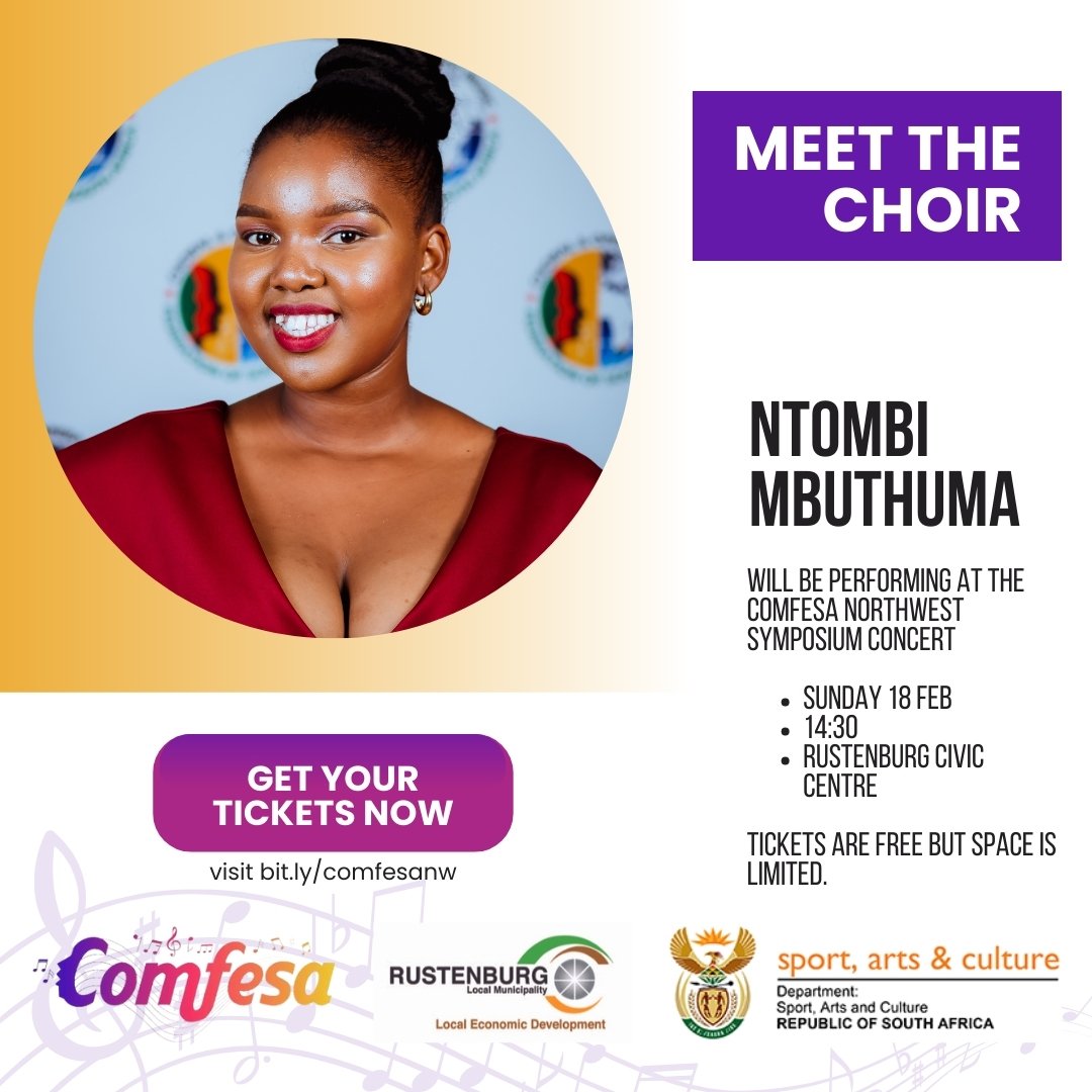 COMFESA North West Symposium Choir 2024 Ntombi Mbuthuma Poster