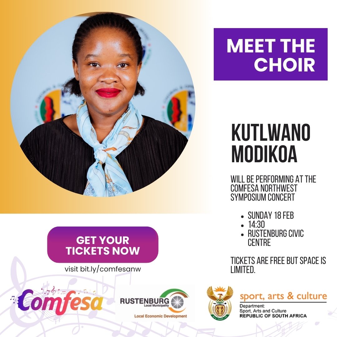 COMFESA North West Symposium Choir 2024 Kutlwano Modikoa Poster