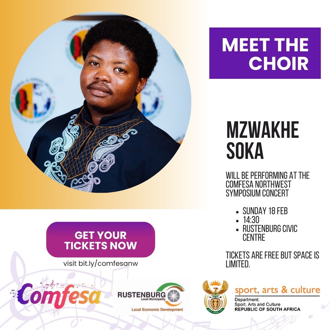 COMFESA North West Symposium Choir 2024 Mzwakhe Soka Poster