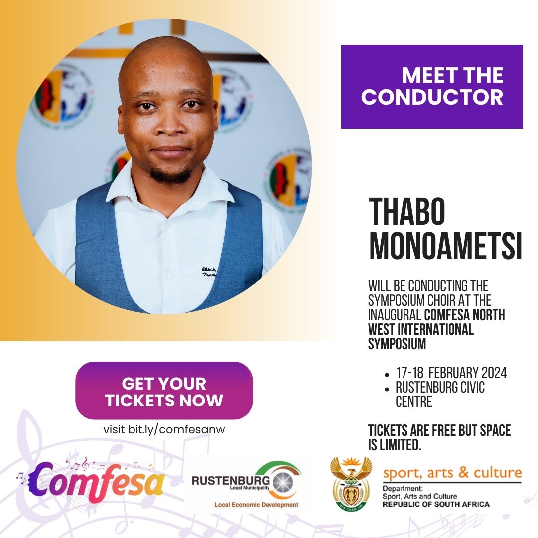 COMFESA North West Symposium Choir 2024 Thabo Monoametsi Poster